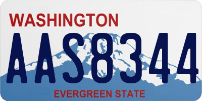 WA license plate AAS8344