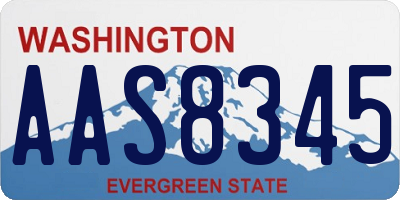 WA license plate AAS8345