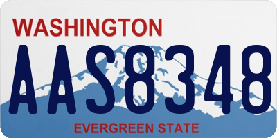 WA license plate AAS8348