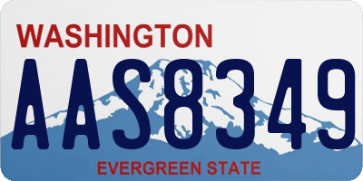 WA license plate AAS8349