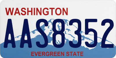 WA license plate AAS8352