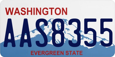 WA license plate AAS8355