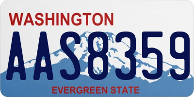 WA license plate AAS8359