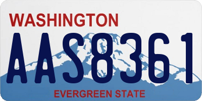 WA license plate AAS8361