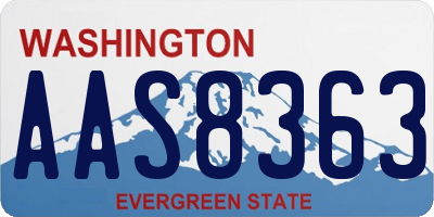 WA license plate AAS8363