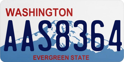 WA license plate AAS8364