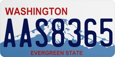 WA license plate AAS8365