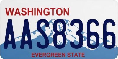 WA license plate AAS8366