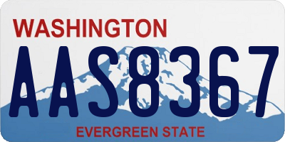 WA license plate AAS8367