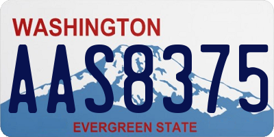 WA license plate AAS8375