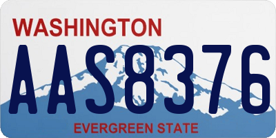 WA license plate AAS8376