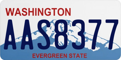 WA license plate AAS8377