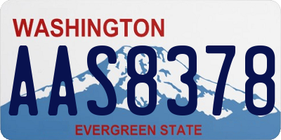 WA license plate AAS8378
