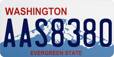 WA license plate AAS8380