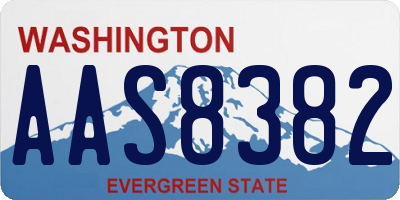 WA license plate AAS8382