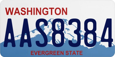 WA license plate AAS8384