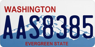WA license plate AAS8385