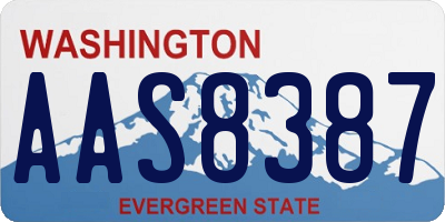 WA license plate AAS8387