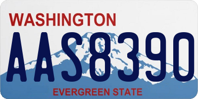 WA license plate AAS8390
