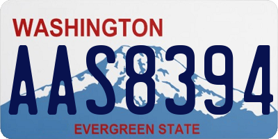 WA license plate AAS8394