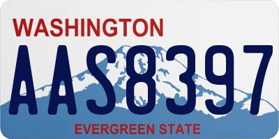 WA license plate AAS8397