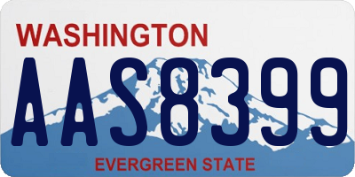 WA license plate AAS8399