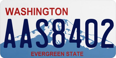WA license plate AAS8402