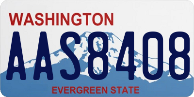 WA license plate AAS8408