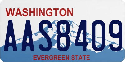 WA license plate AAS8409