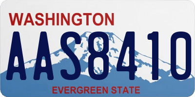 WA license plate AAS8410