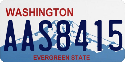 WA license plate AAS8415