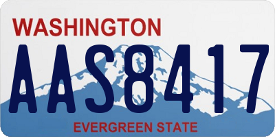 WA license plate AAS8417