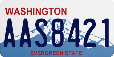 WA license plate AAS8421