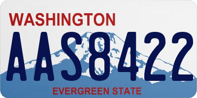 WA license plate AAS8422
