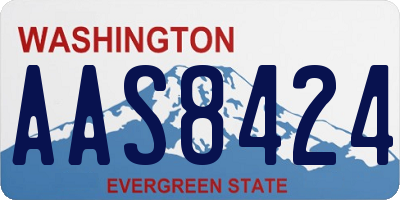 WA license plate AAS8424