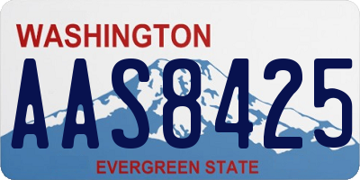 WA license plate AAS8425