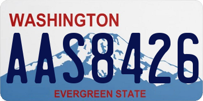 WA license plate AAS8426