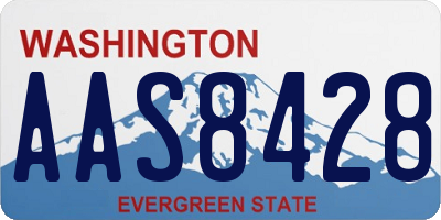 WA license plate AAS8428