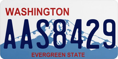 WA license plate AAS8429