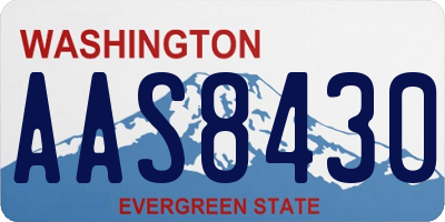 WA license plate AAS8430