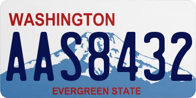 WA license plate AAS8432