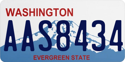 WA license plate AAS8434