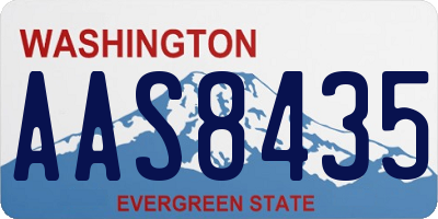 WA license plate AAS8435