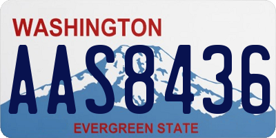 WA license plate AAS8436