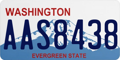 WA license plate AAS8438