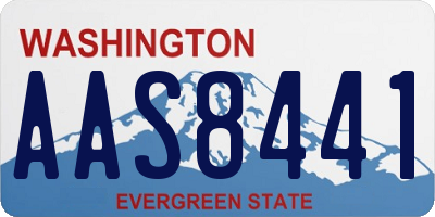 WA license plate AAS8441
