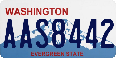 WA license plate AAS8442