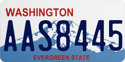 WA license plate AAS8445
