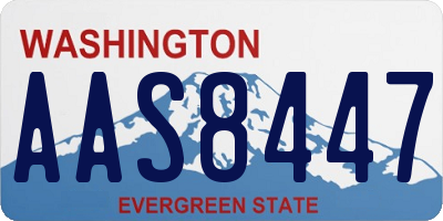 WA license plate AAS8447