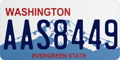 WA license plate AAS8449